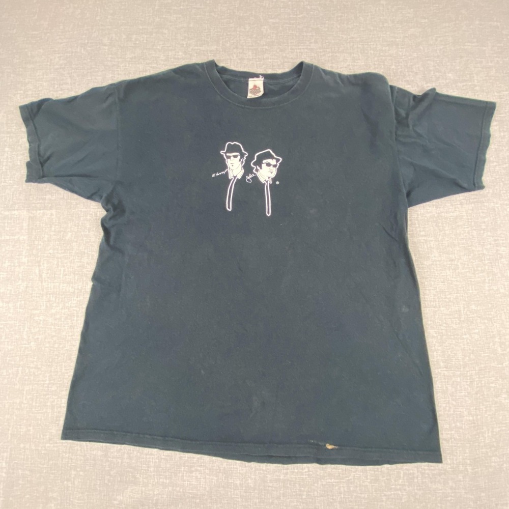 Vintage House Of Blues Shirt Mens 2XL Black Graphic Crewneck Cotton Jersey Tee